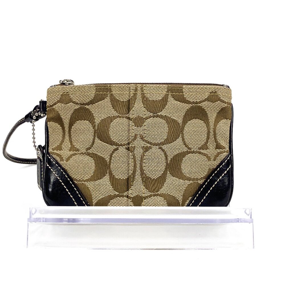 COACH Signature Pouch Wristlet Demi